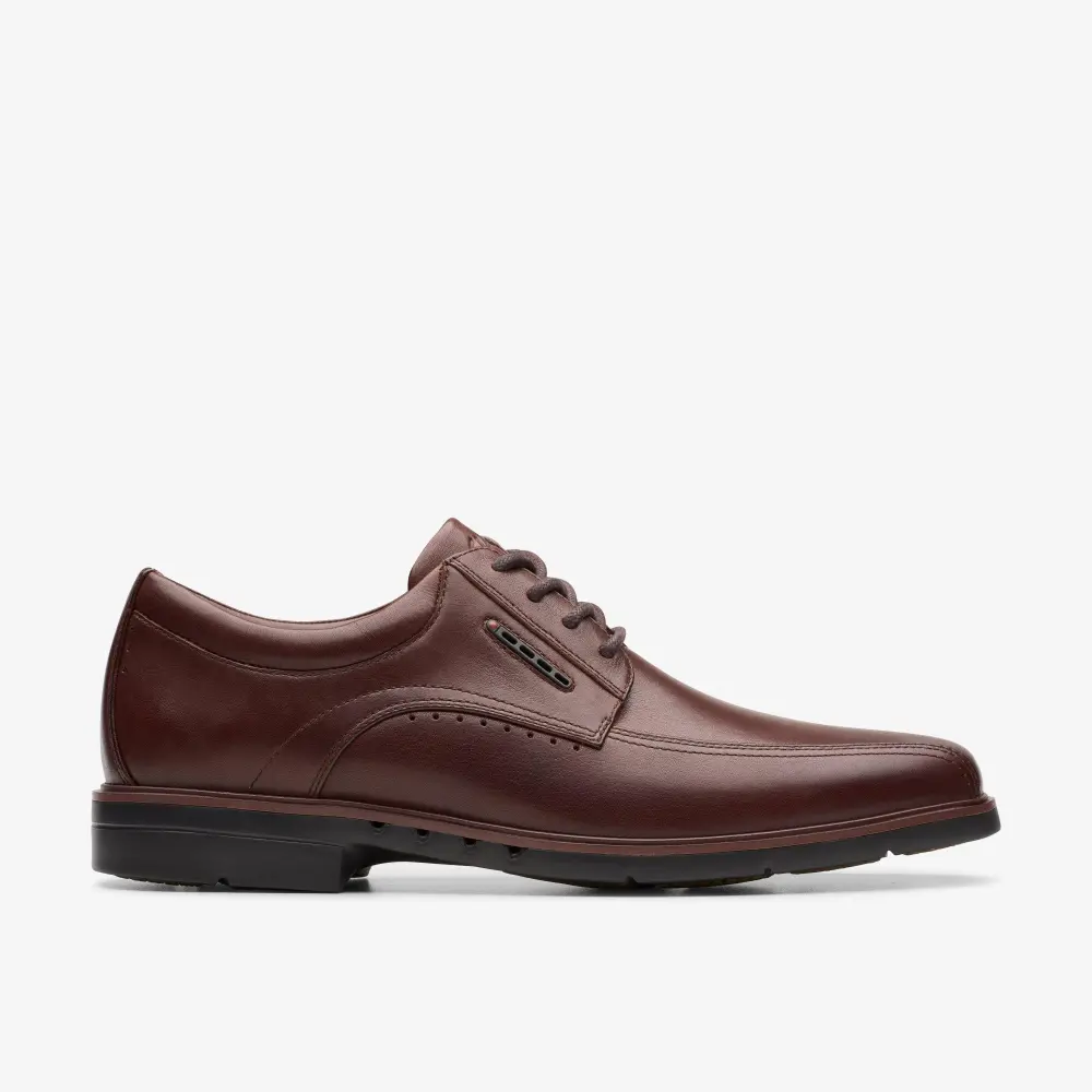 Clarks Herren-Oxford-Schuhe aus Mahagoni-Leder von Un Kendric Way online