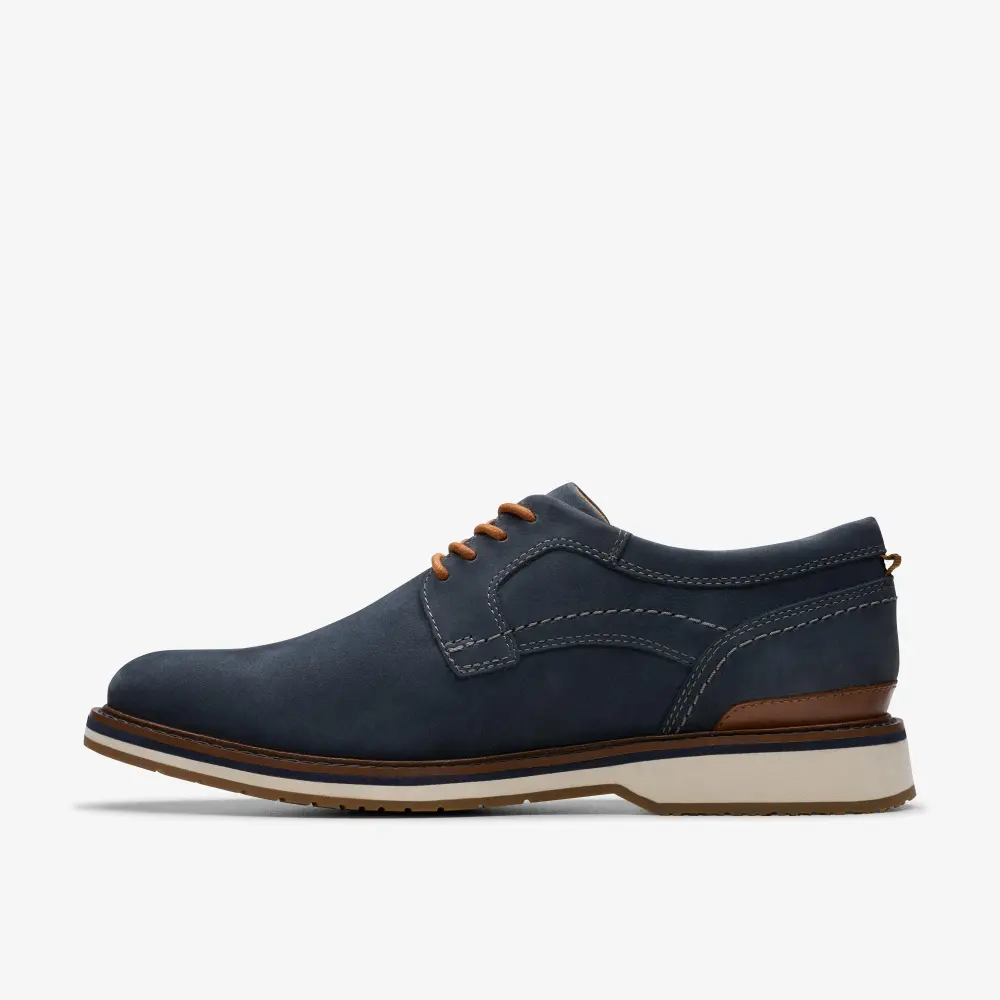 Herren Monahan Plain Navy Nubuk Oxford Schuhe von Clarks online