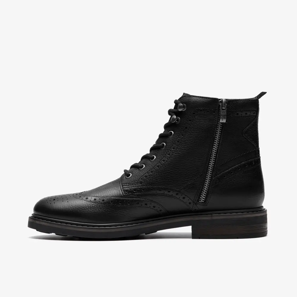 Newford Schnürstiefel für Herren, schwarzes Leder online