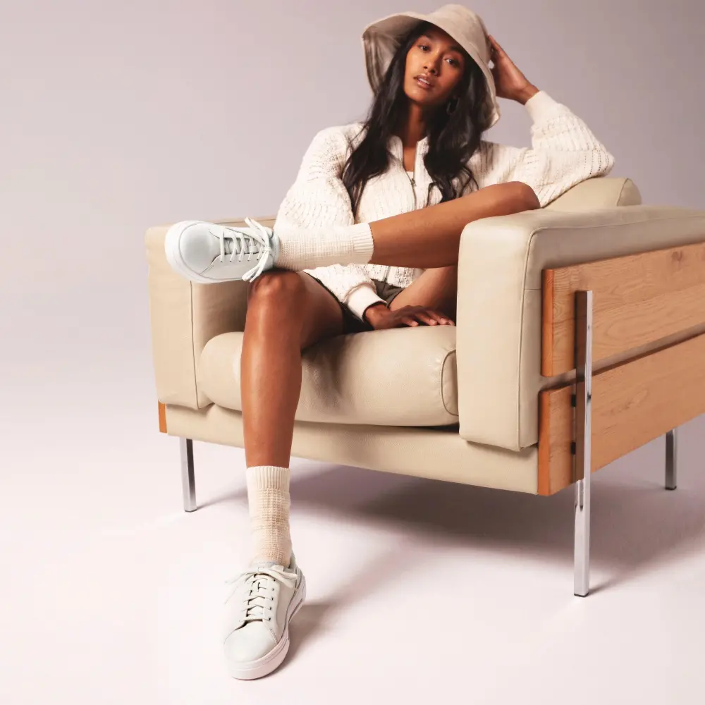 Hollyhock Walk Off Damen-Sneaker aus weißem Leder online