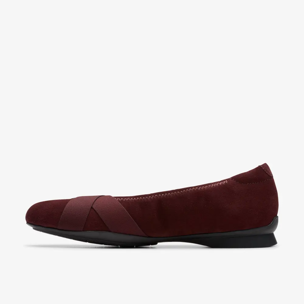 Jazmynn Gem Merlot Wildleder-Ballerinas für Damen online