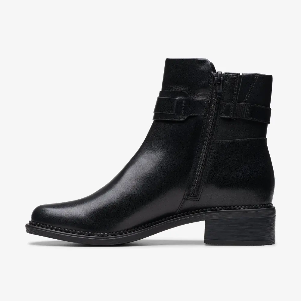 Maye Bella Damen-Ankle-Boots aus schwarzem Leder online