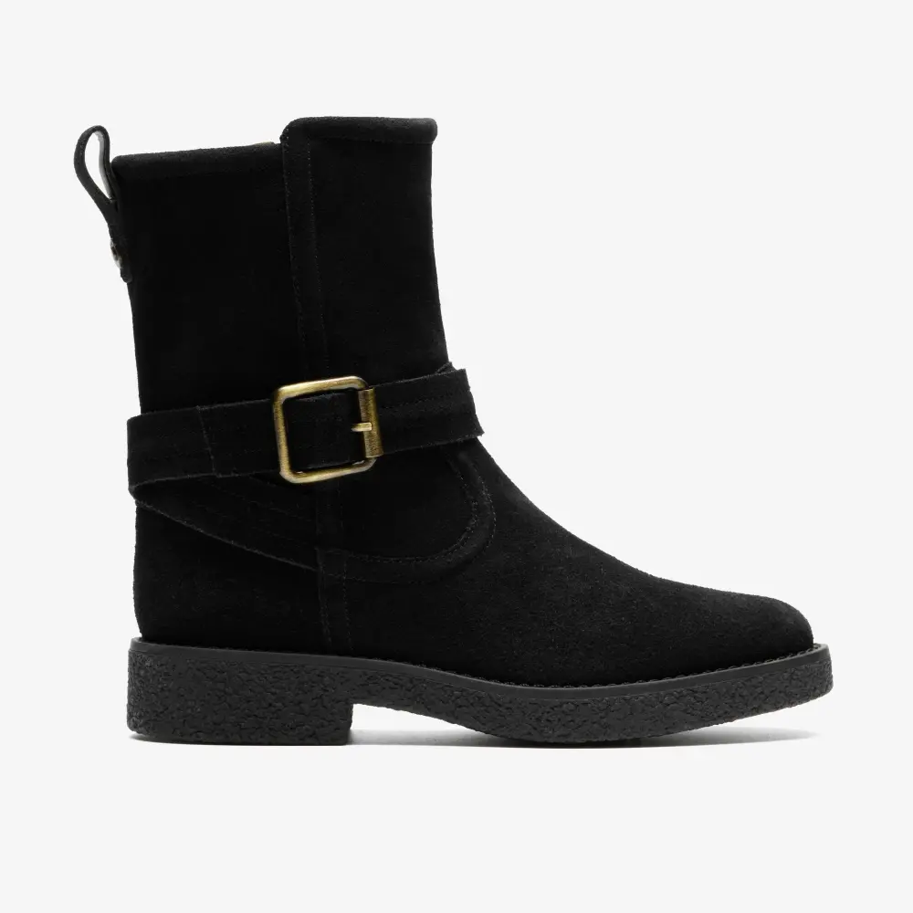 Nella Mid Damenstiefel aus schwarzem Wildleder, mittelhoch geschnitten online