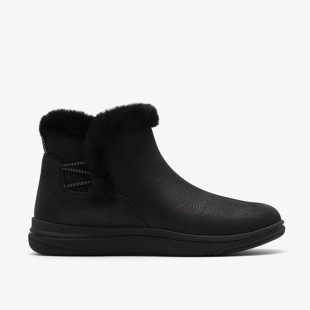 Schwarze Breeze-Ankle-Boots aus Fell für Damen Schwarze Breeze-Ankle-Boots aus Fell für Damen online