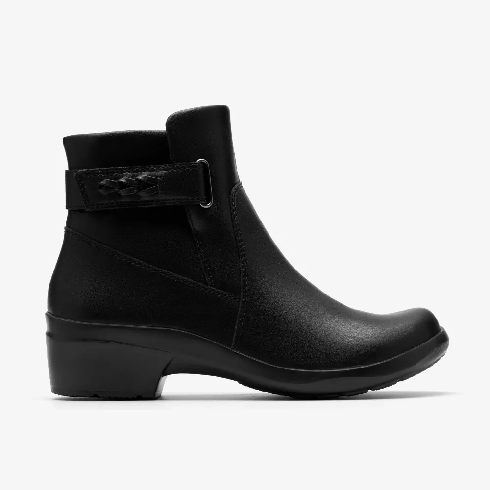 Schwarze Leder-Ankle-Boots „Angie Serena“ für Damen Schwarze Leder-Ankle-Boots „Angie Serena“ für Damen online