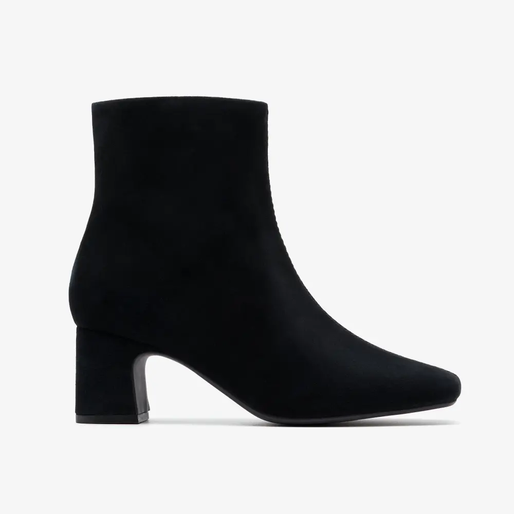 Schwarze Wildleder-Ankle-Boots „Fernie Zip“ für Damen online