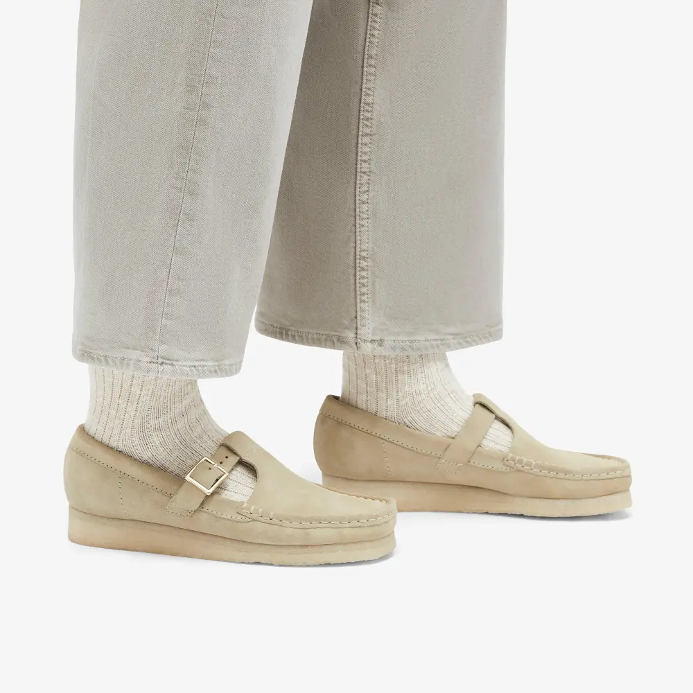 Wallabee T-Bar Mokassins für Damen aus Ahorn-Wildleder online